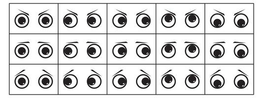 Vast collection of cartoon eye expressions, perfect for character animation, emotional display, and comic designs. Ideal for conveying various moods and reactions vector