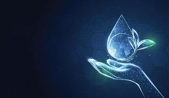 World Water Day. hands holding water drop. accelerating change and every drop matters. Saving water and world environmental protection concept. clean renewable energy. vector