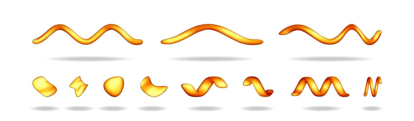 Collection of confetti 3d abstract shapes