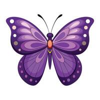 a purple butterfly with a white background vector