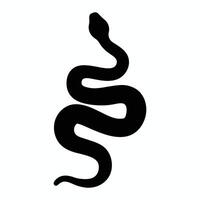 a black snake is shown on a white background vector