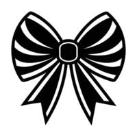 a black and white illustration of a bow white background vector