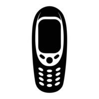 a black and white illustration of a cell phone vector