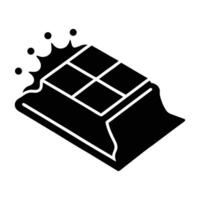 chocolate bar icon in simple style isolated on white background vector