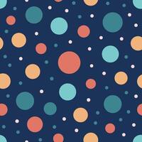 a blue and orange polka dot pattern vector