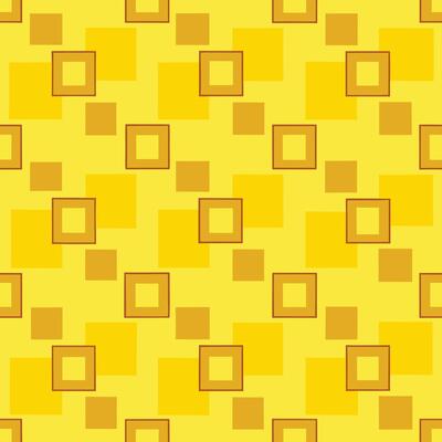 a yellow background with squares and squares