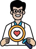 The man is smiling and he is happy vector