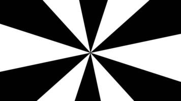 Rotating retro sunburst loop animation. radial black and white line motion. video