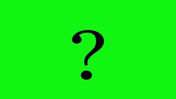Exclamation mark animation pop up on green screen. video