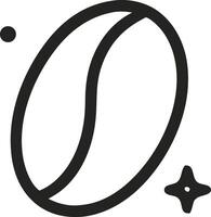 A black and white logo of a coffee bean vector