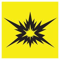 Graphic illustration of an explosion or bursting star isolated on a bright yellow background vector