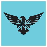 New zealand eagle emblem with new zealand flag integration against a turquoise background vector