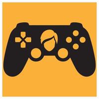 illustration of a game controller with a female player in the middle vector