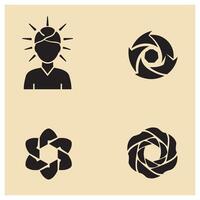 Creative icons symbolic of ideas photography and modern digital design elements vector