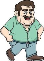 Scary dad happy Father's Day Cartoon Illustration vector