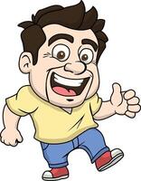 Dad feeling joyful Father's Day Cartoon Illustration vector