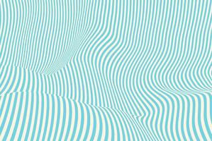 Groovy waves background in blue and beige fluid optical illusion. Modern geometric wave pattern background with distorted flowing lines and dynamic motion effect. vector