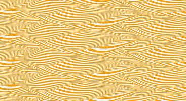 Pasta seamless pattern for ramen background. Food noodle lines spaghetti abstract wave. Italian with instant texture design. Wavy geometric art graphic in yellow gourmet. vector