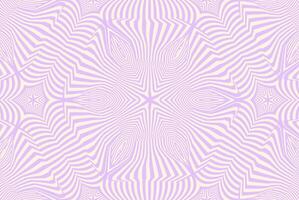 Abstract geometric pattern with wavy purple lines on a beige background, featuring optical illusion effects, intricate symmetry, and dynamic fluid shapes. Modern digital artwork with a hypnotic and vector