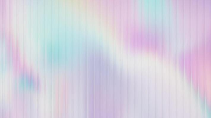 Ribbed glass background with hologram and iridescent gradient blue color. Rainbow abstract effect with foil light and pink metal silver line. Wall texture with diamond purple chrome glow and wave