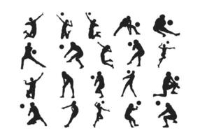 Voleyball Player Sillhouete Element vector