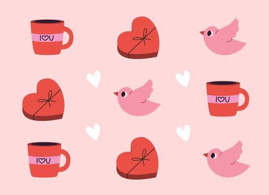 Valentines day element illustration