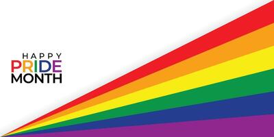 Happy pride month typography design. Pride month logo design vector