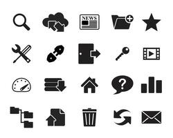 Computer graphic icon set for website and graphic purpose. vector