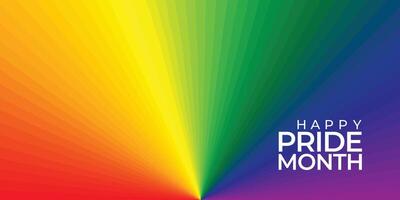 Happy pride month banner. Rainbow colored background vector