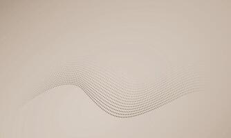 Flowing dot particles wave pattern halftone black gradient smooth curve shape isolated on transparent background vector