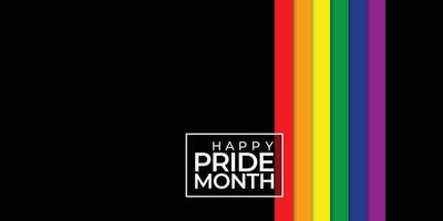 Pride Banner with LGBT Flag Wave. Pride Month Illustration. Pride Rainbow Flag Wave Design Element vector