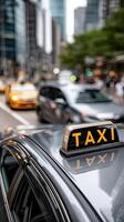 Taxi in the city photo