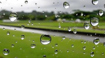 Raindrops on a window photo