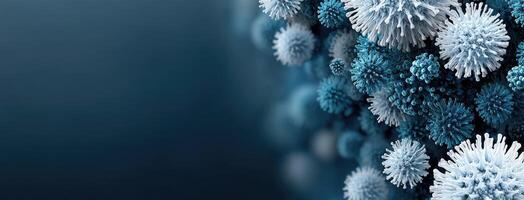 A group of white and blue flowers on a dark background photo