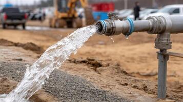 A water pipe is being filled with water photo