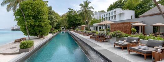 The beach club at the st. regis maldives photo