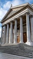 Large white columns on the building photo