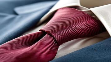 A close up of a red tie photo