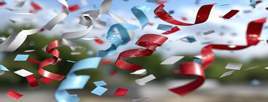 Confetti streamers and streamers photo