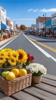 A basket of flowers photo