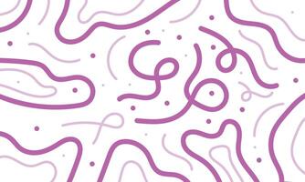 Abstract purple line art with rounded shapes and scattered dots pattern vector