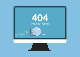 Page not found in Computer. stock illustration vector