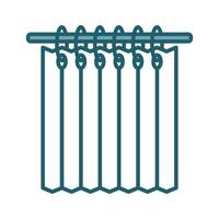 Minimal Shower Curtain Symbol Flat Design vector