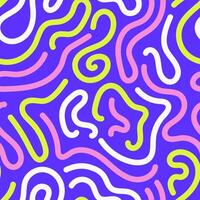 Multicolored Curvy Lines Seamless Pattern vector