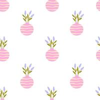 Modern Lavender Seamless Pattern vector