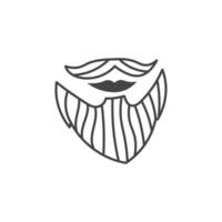 Man Beard with Smile Icon vector
