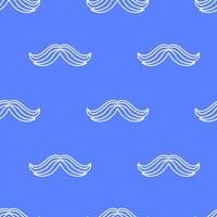 Mustache Line Seamless Pattern vector