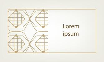 Minimalist Islamic Text Box with Eslimi Motifs vector