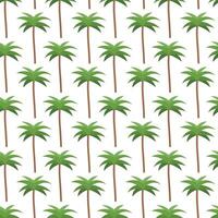 Seamless palm pattern with tropical tree. Beach summer background with green leaves palm vector