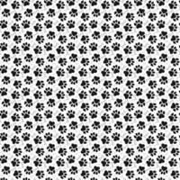 Small seamless paw pattern with dog or cat footprint. Animal pet pawprint background vector